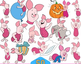 50 designer Nasse SVG plus PNG Clipart-paket för Cricut Silhouette och andra, direktnedladdning