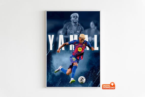 Lamine Yamal Poster, Soccer Legend Poster (Size A3 300 Dpi - Digital Download)