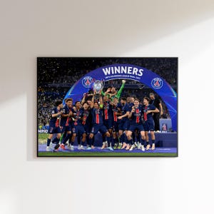 Paris Saint Germain victoria liga de campeones 2025 - Cuadro psg ligue des campeones - Póster psg