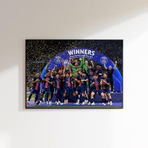 Paris Saint Germain victoire league des champions 2025 - Tableau psg ligue des champions - Poster psg