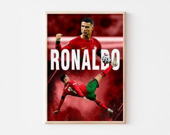 Cristiano Ronaldo Poster, Soccer Legend Poster (Size A3 300 Dpi - Digital Download)