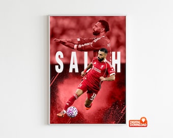 Mohamed Salah Poster, Fußballlegende Poster (Größe A3 300 Dpi - Digital Download)