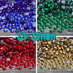2.3 - 2.5mm Crystal AB Flatback Rhinestones, Self Adhesive Glass Gems, Hotfix Glitter Crystals, Wedding Dress DIY Craft Supplies