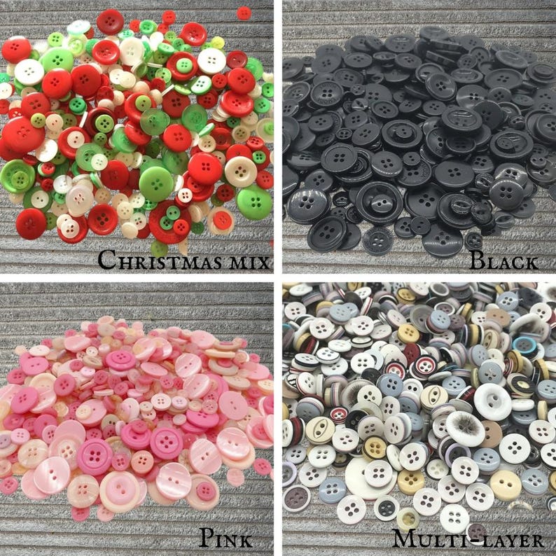 Mix Color Resin Buttons: 50g Assorted Craft Sewing Buttons - Etsy