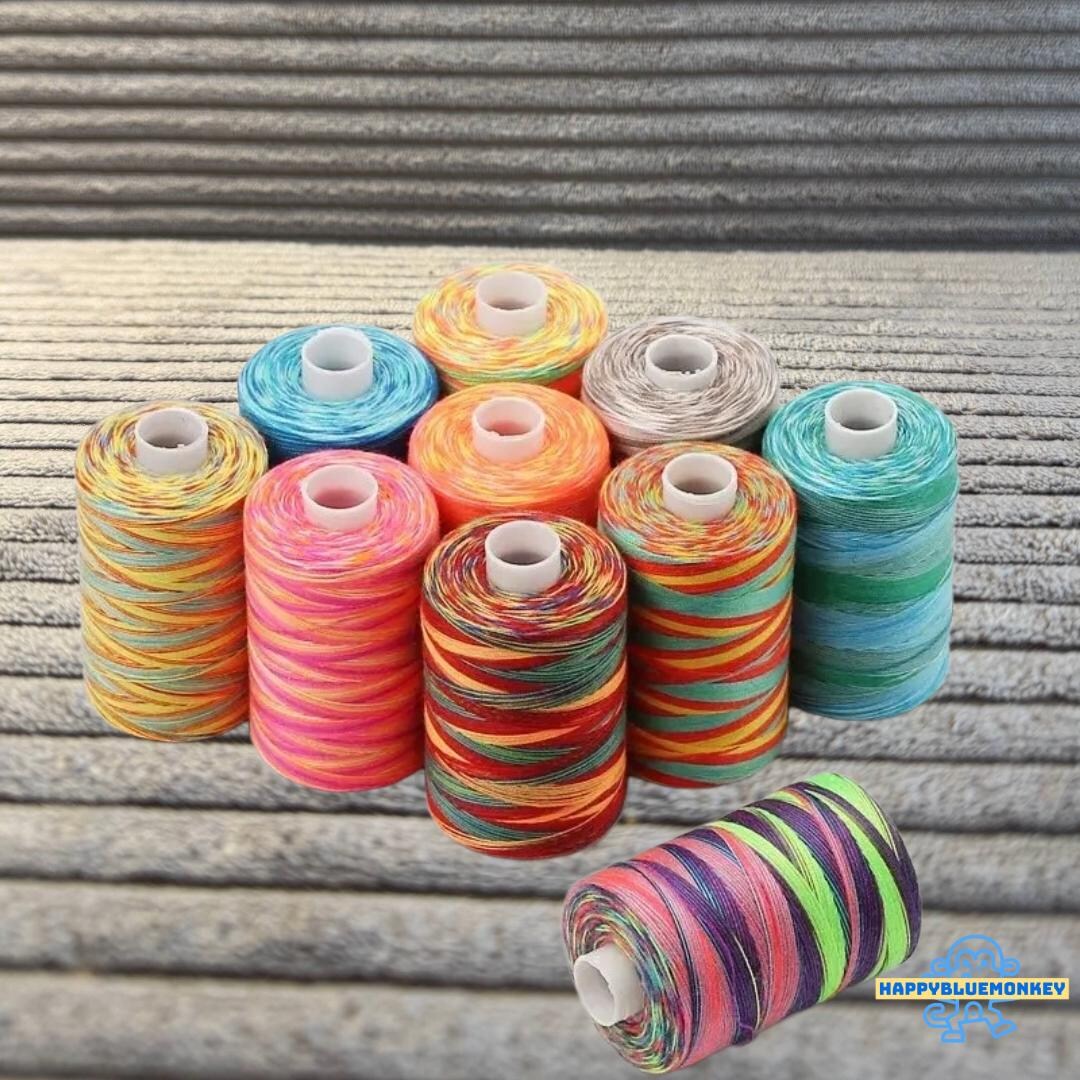 Gradient Thread Patch Gradient Polyester Thread Set – 10 Colors | 1000 Yards Each | Sewing ...