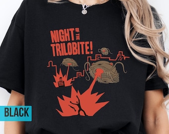 Camiseta vintage "La Noche del Trilobite" / Camiseta de paleontología, Era Cámbrica, Camiseta prehistórica, Camiseta precámbrica, Camiseta de fósiles