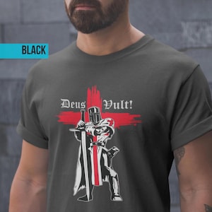 Deus Vult Tshirt | Crusader T shirt | Deus Bult T shirt | Black Templar Tshirt | Templar shirt