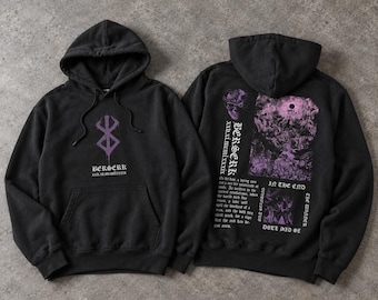 Vintage Berserk-huvtröja | Unisex animehuvtröja