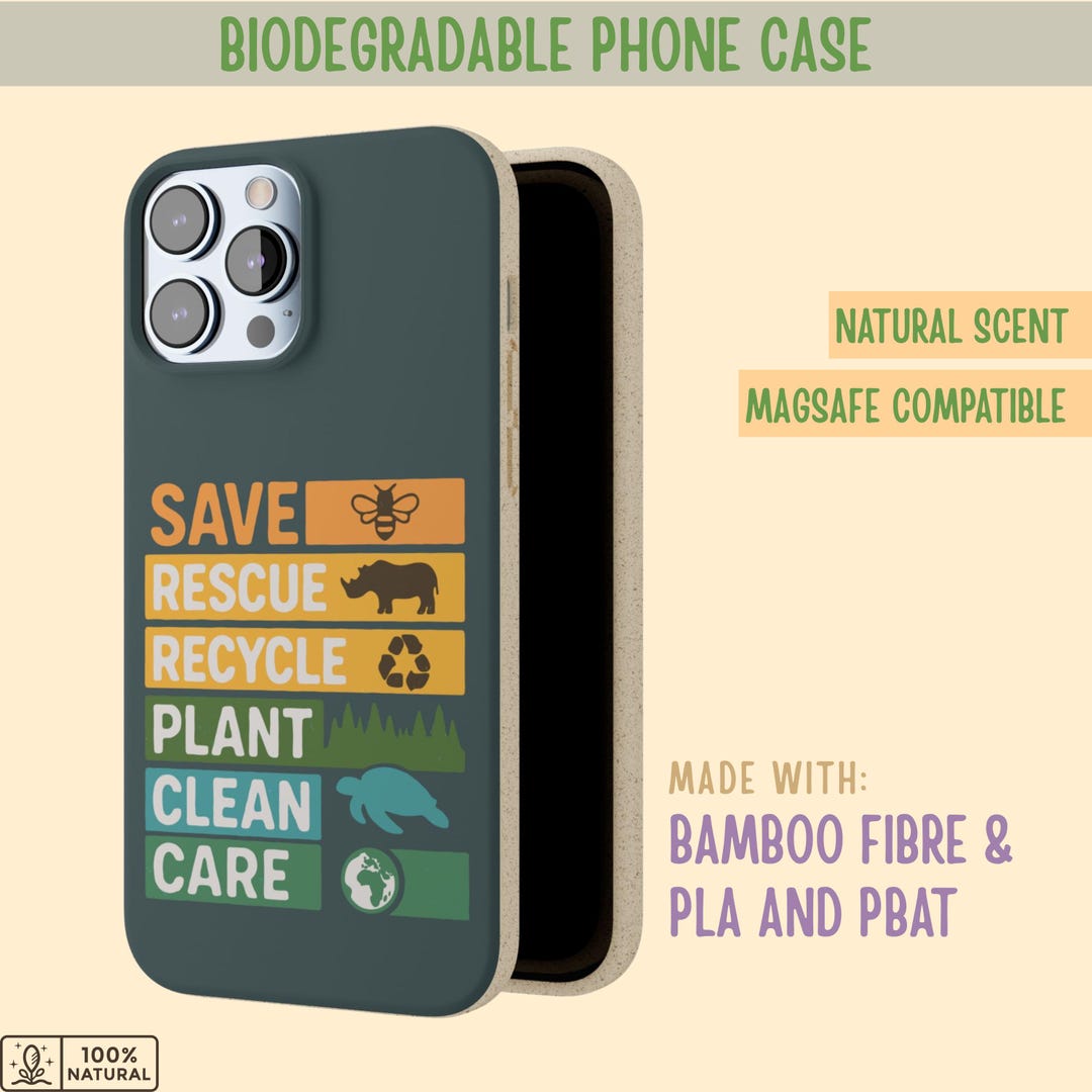 Biodegradable Bamboo Phone Case | Compostable iPhone Case, Magsafe ...