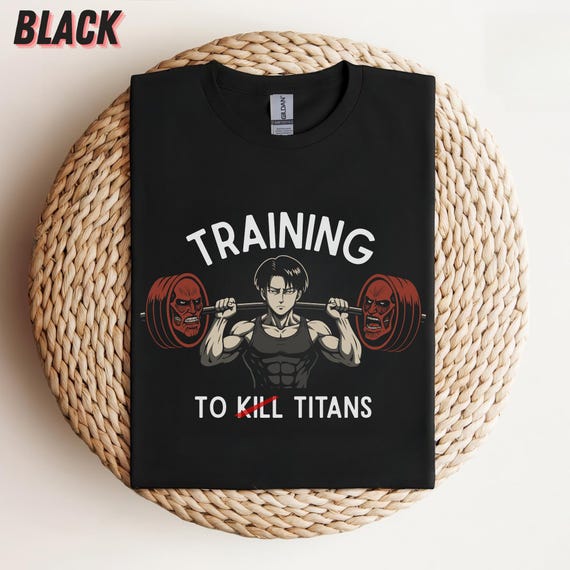 Attack on Titan Gym Shirt | Levi Ackerman Training Tee for Anime Fans