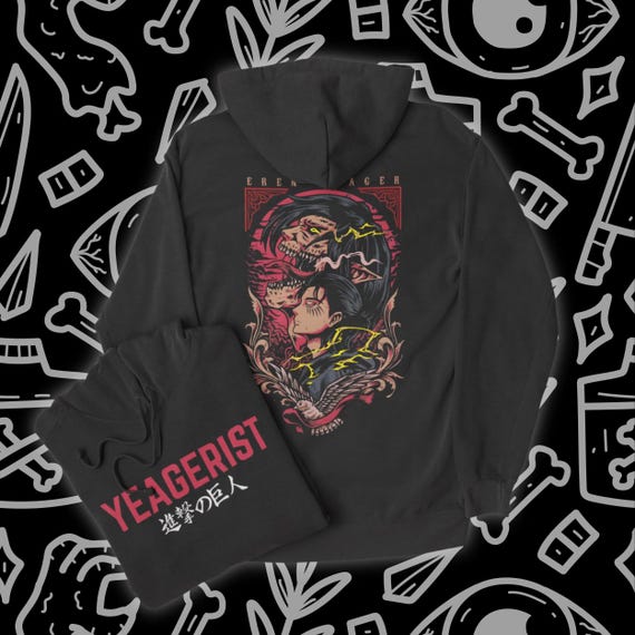 Attack on Titan Eren Yeager Hoodie | Anime Unisex Sweatshirt