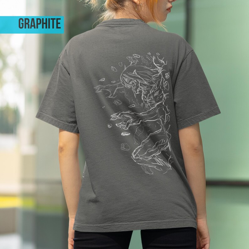 Attack on Titan Eren Yeager T-shirt | Komfortfärger Anime T-shirt bild 5