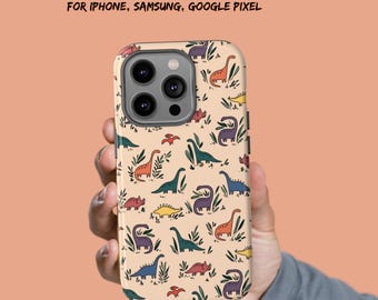 Cute Dinosaur Phone Case, Whimsical Dino Design