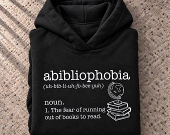 Abibliophobia Hoodie | Cozy Book Lover Gift