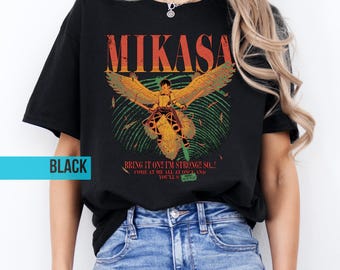 Vintage Mikasa Attack on Titan Anime Tshirt | Anime Gifts | Manga Merch