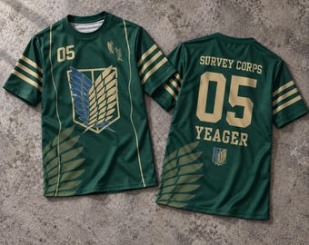 Attack on Titan Eren Football Jersey | Anime Merch | Manga Shirt