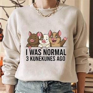 Ich war vor 3 Kunekunes normal Shirt - Lustiges Kunekune Schwein Liebhaber T-Shirt - Niedliches Bauernhof Tier Grafik T-Shirt Geschenk