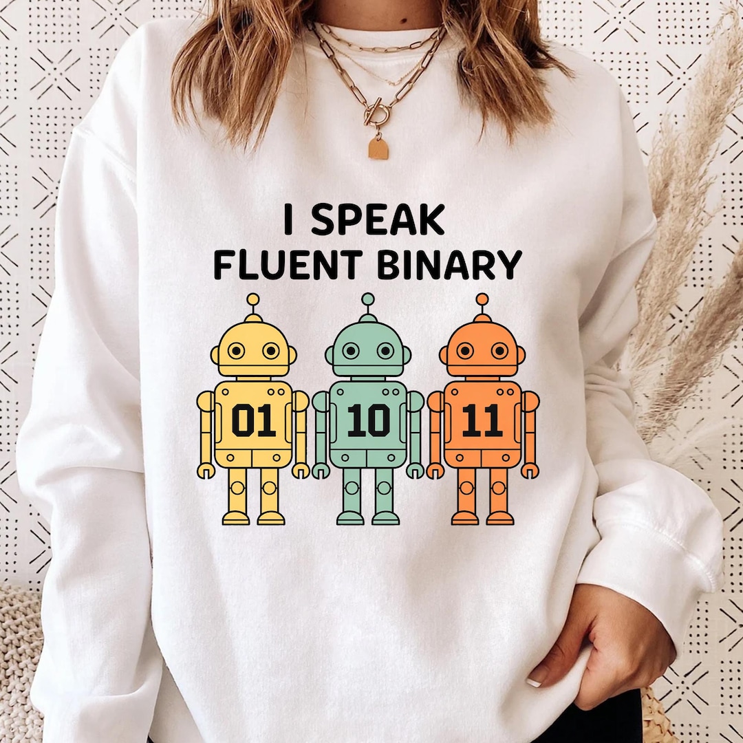 I Speak Fluent Binary Shirt, Funny Coding Shirt, Nerd Humor Tee ...
