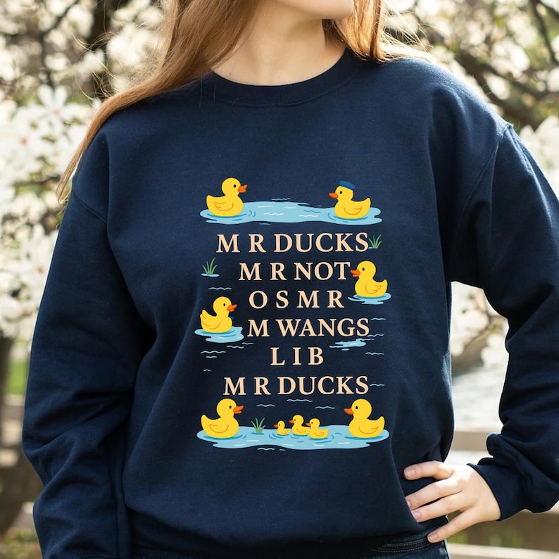 Funny Phonetic Puzzle Rubber Duck T-shirt – M R DUCKS Word Play Tee ...