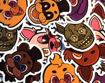 Five Nights At Freddy's Acrylic Charm Keychain & Stickers