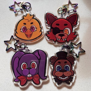Five Nights At Freddy&#39;s Acrylic Charm Keychain & Stickers