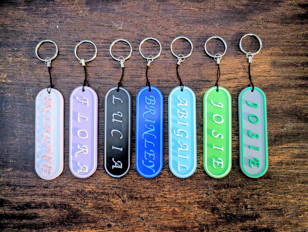 Tag Words For Keychains Customizable Name Tag Keychains for Backpacks, Purses, and More! - Etsy