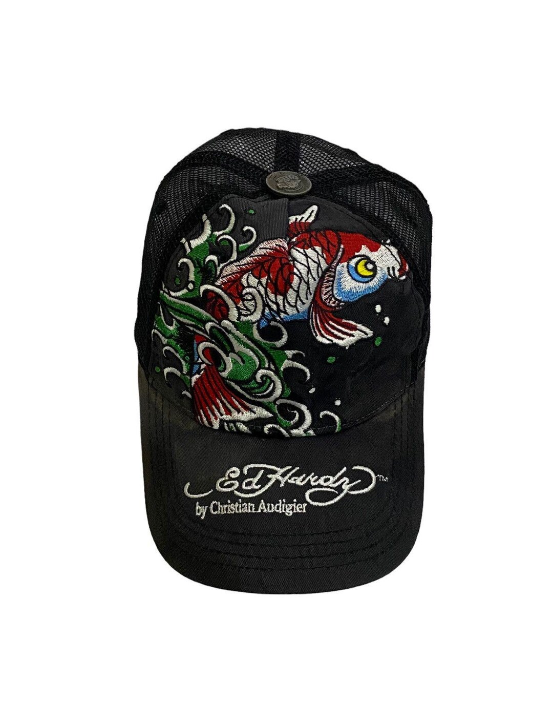 Rare Ed Hardy Japanese Koi Fish Embroidered Logo Trucker Hat - Etsy