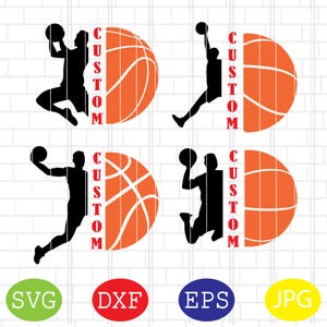 Custom Basketball Player Svg, Basketball Clipart, Boy Basketball Player Svg, Basketball Cut Files, Sport Svg, Jpg, Eps, Dxf Files