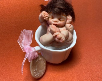 Ooak Miniature  Art Doll Newborn Sculpt by hand