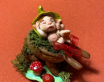 Ooak Micro Miniature Art Doll Lucky Fairy Sculpt by hand