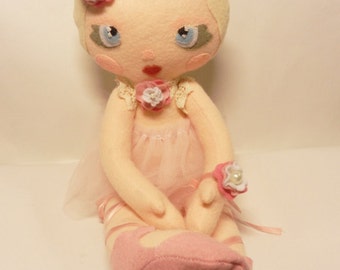 Instant Download-Art Doll Pattern Pdf  DIY " Doll  Ballerina  VIOLET"  free shipping