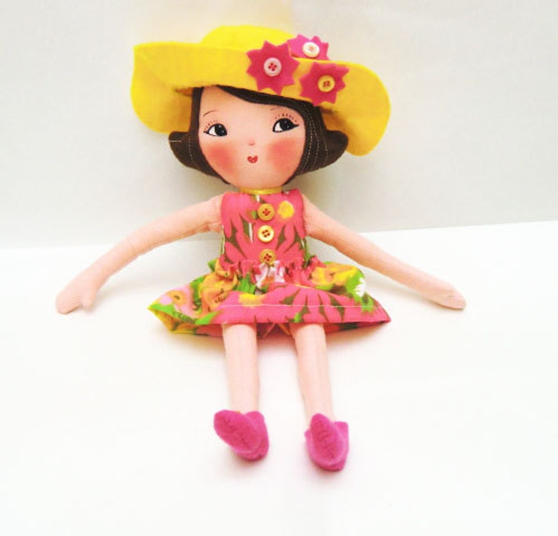Instant Digital Download-Art Doll Pattern PDF DIY Doll Girl Ginger sewing free shipping