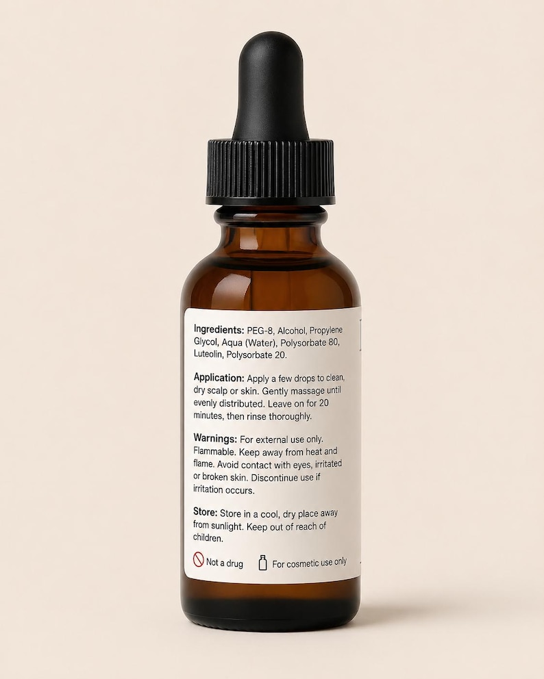 Topical Luteolin Serum – Antioxidant for Graying Hair & Skin Vitality image 3
