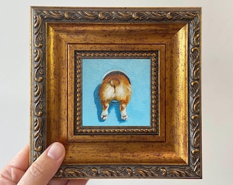 Whimsical Miniature Corgi Butt | Hand-Painted Wall Decor