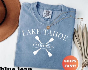 Comfort Colors® Lake Tahoe California Shirt, Vintage Lake Tahoe Tee, Retro TShirt, Trendy Graphic Top, Mountain Style Adventure Shirt