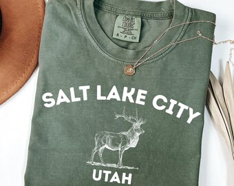 Comfort Colors® Salt Lake City Shirt Utah TShirt Deer Shirt Souvenir Shirt Travel Shirt Vacation Shirt Outdoors Shirt Nature Shirt