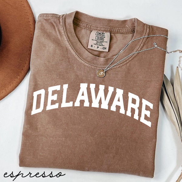 Comfort Colors® Delaware Shirt State Pride Tee Delaware Gift University Shirt Travel Shirt Vacation Shirt Souvenir Shirt Delaware Lover Gift