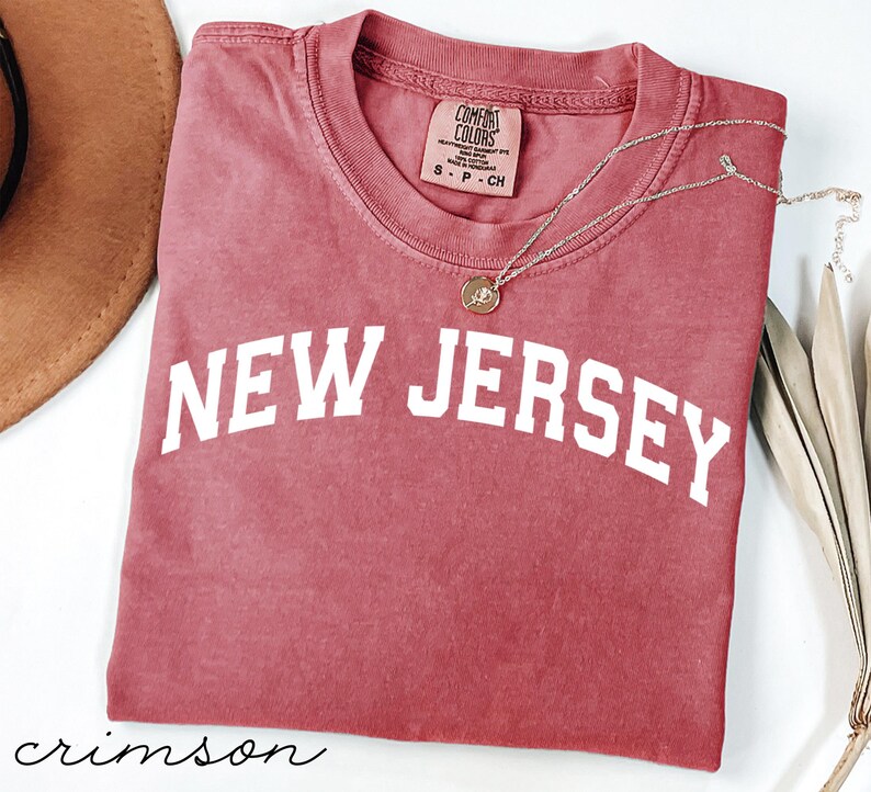 New Jersey shirt, state pride tee, vintage style top, New Jersey gift, classic crewneck, casual graphic tee, unisex shirt
