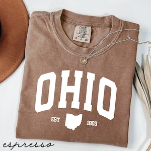 Comfort Colors® Ohio Est 1803 Shirt Ohio State Pride Shirt Ohio Lover Shirt Ohio Gift Idea Shirt Ohio Home Shirt Ohio Roots State Map Shirt