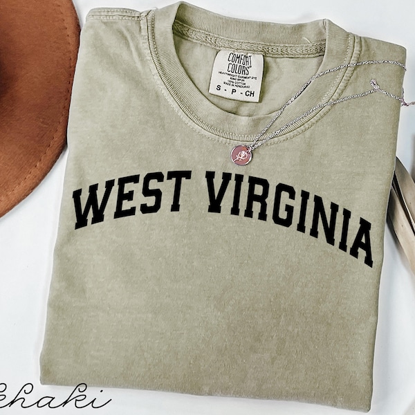 Maglietta Comfort Colors® West Virginia Maglietta WV Regalo West Virginia Souvenir West Virginia Maglietta Università West Virginia Maglietta Mountaineer