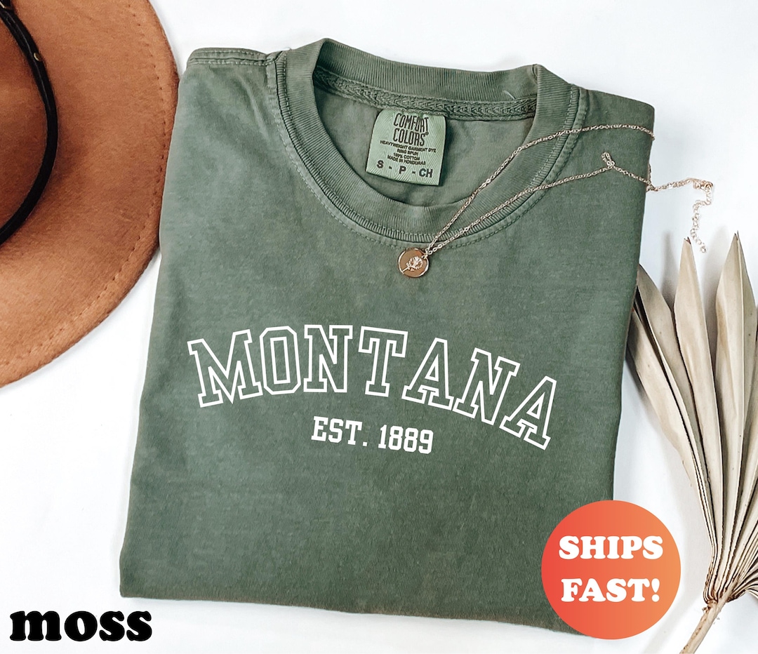 Comfort Colors® Montana EST 1889 Shirt, Vintage Montana Tee, Retro ...