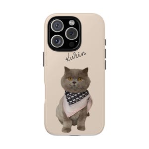 Custom Pet Tough Cases for Cat and Dog Lovers, Personalized Animal Phone Cover, Pet Owner Gift, Protective Smartphone Case, Pet Portrait