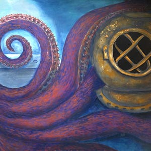 Octopus Art Print, Giclée print, unframed 8x10