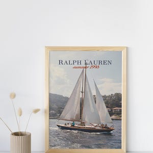 Poster di una rivista di moda, decorazione vintage per dormitorio, poster di una rivista di moda, arte murale/poster di moda retrò, stampa di moda, vecchio Ralph Lauren