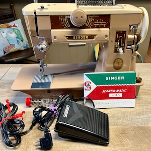 Restored Vintage Singer Slant-O-Matic 401A Sewing Machine with Completely Serviced Motor!
