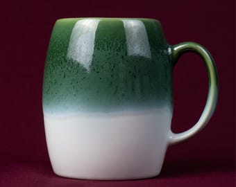 Dark green ceramic mug | Handmade rustic stoneware | Housewarming gift