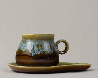 Brown ceramic teapot | Handmade rustic stoneware | Housewarming gift