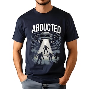 Abduction Graphic Tee: Funny Retro Alien UFO T-Shirt
