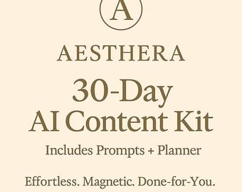 30-Tage-KI Inhaltsplaner | Digitales Marketing-Toolkit | Fragen für Unternehmer, Coaches & Kreative | Sofortiger digitaler Download
