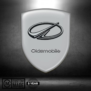Oldsmobile Car Logo Badge Resin Emblem Domed Shield Sticker Self Adhesive Tuning Accessory for Laptops Cars or Windows